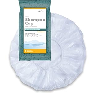 Stryker – Sage Pre-moistened Shampoo Cap – 40 Packages, Ultra-soft Fabric Lining, with Shampoo, Conditioner, Detangler & Rinse-free, Hypoallergenic
