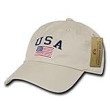 Rapiddominance Polo Style USA Cap, Stone