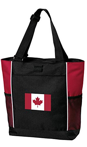 Canada Flag Tote Bags Red Canada Totes Beach Travel