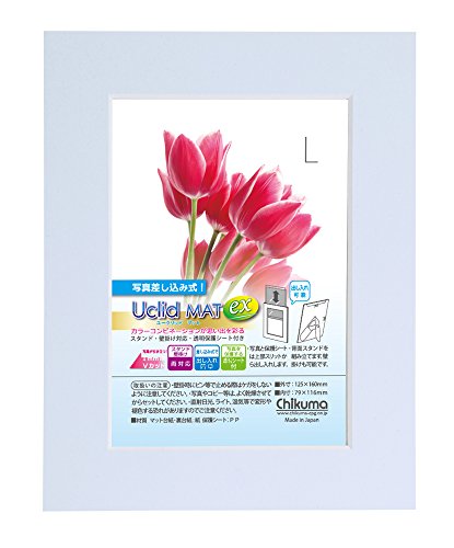 Chikuma フォトスタンド UclidマットEX L シェアブルー 18609-0