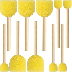 Pndeyo 10 runde Schwammpinsel zum Malen