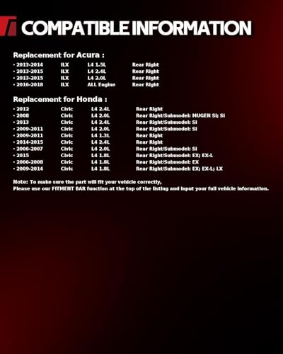 Image of Torchbeam Rear Brake Caliper Right for Honda 2006-2015 Civic 1.8L, Honda 2006-2011 Civic 2.0L, Honda 2012-2015 Civic 2.4L, Rear Right Caliper Replace # 19B3298