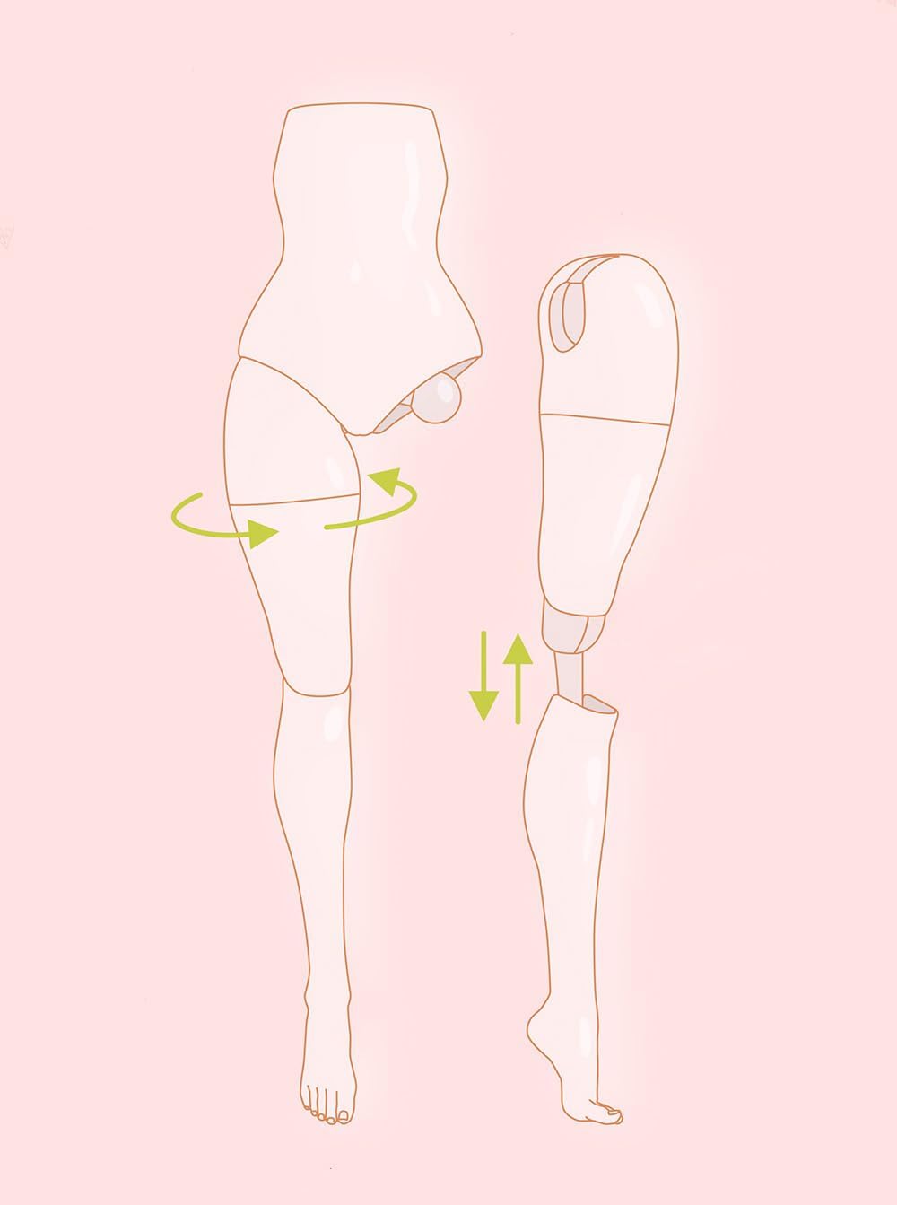 1/6 Scale Seamless Legs and Feet Replacement Part Accessory Pale Foot Shapes with Joint Connector for 12inch Worldbox Female Action Figure (Upturned Toe Foot Shape)