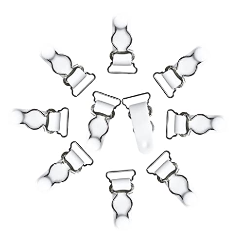 Opiniones de Medias y Ligas para Mujer los 10 mejores. 42 10 / set Negro Mujeres Liguero Puños Medias Ganchos Correas, Blanco, 20 mm