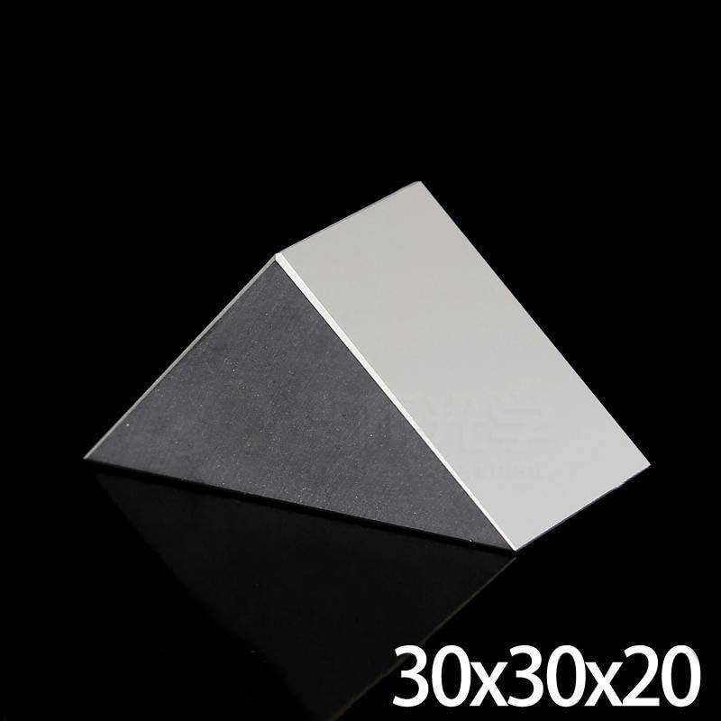 30x30x20mm Optical Glass Triangular K9 Prism Lens with Reflecting Film Light Spectrum Physics Optics