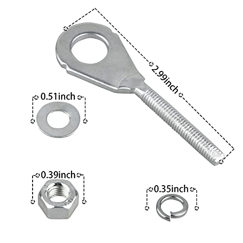 Nthreeauto Motorcycle Chain Adjuster Tensioner Metal Chain Axle Adjusters Compatible With Honda Ct70 Xr70R Crf50F C70 Crf100F Crf70F Crf80F Xr75 Xr80 Xr100 (80Mm） #TOP4