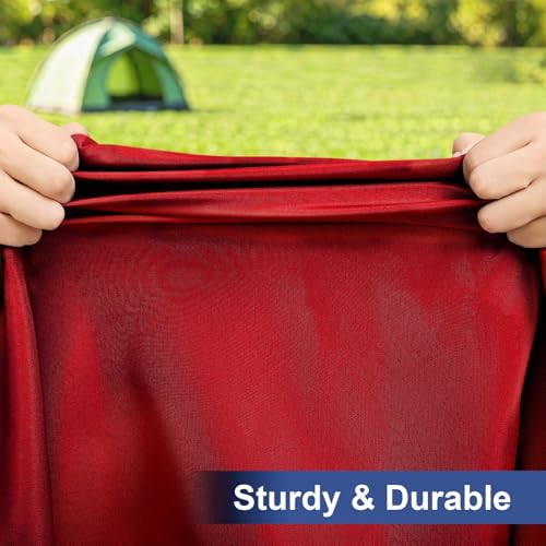homing Rectangle Table Cloth Cover, Water-Resistant Polyester Elastic Fitted Tablecloth, Fits for 5 Foot Folding Tables, Washable Table Protector for Picnic, Camping, Outdoor (Red, 36" x 60") by homing - Used condition - Image 4