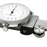 Pied à coulisse en acier inoxydable avec cadran, plage de mesure de 150 mm, cadre en métal...