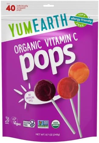YumEarth Organic Fruit Lollipops Vitamin C/8.5 Ounce