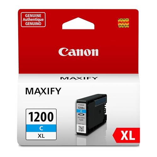 Canon PGI-1200XL Genuine Cyan Ink Tank, Compatible with MB2120, MB2720, B2020, and MB2320 (Optional) Printers