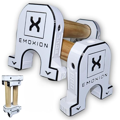 Emoxion Barras Paralelas Calistenia Profesionales PEQUEÑAS, Ideales Para Calistenia En Casa Soporte De Flexiones Entrenamiento Funcional Y Ejercicios De Gimnasia Artística. Version Nemexis (BLANCAS)