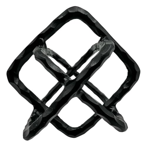 Escultura Cuadrada Decorativa de Aluminio Negro Mate