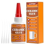 GLOWPOINT Ceramic Glue, 35g Ultra Strong Super Glue for Ceramic, Porcelain, Pottery, and China Repair – Waterproof, High-Temperature Resistant, Adhesive for Mugs, Dishes, Tiles, and Crafts