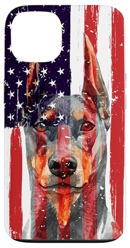 Doberman American Flag Dog Lover Gift Case for iPhone 13
