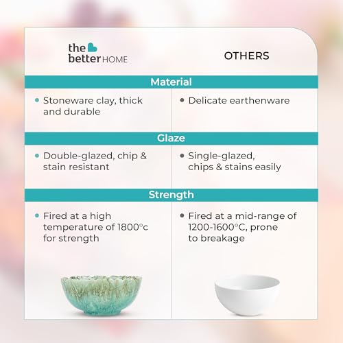 Image of The Better Home Terra Series Ceramic Bowl for Snack (1Pcs - 600ml) Diwali Gift | Ramen Soup Bowl Microwave Safe Chip Resistant | Dinnerware Snack Serving Bowl | Dinning Bowl