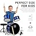 Best Choice Products 3-Piece Beginner Drum Set for Kids Juniors, w/Throne Stool, Cymbal, Drum Sticks, Bass Drum Pedal, 2 Toms - Blue/Black