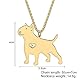 YAYAKO Edelstahl Golden Retriever Hundehalskette Kette Anhänger 18K Gold Halskette Hund Geschenke für Hundeliebhaber Frauen Mädchen (Bullterrier Halskette Vergoldet)
