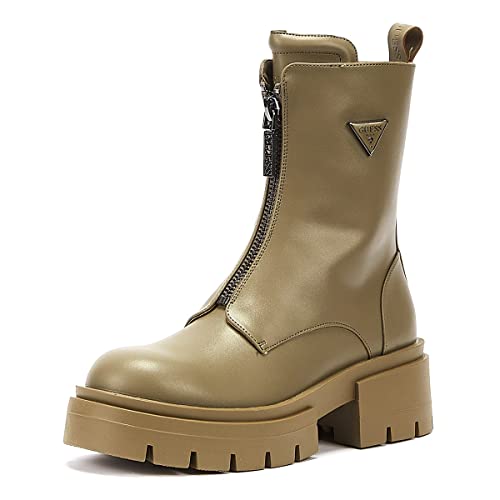 Preisvergleich Produktbild GUESS Leila Womens Khaki Leather Boots-UK 5 / EU 38