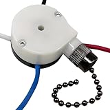 ZE-208S E89885 ZH Pull Chain Ceiling Fan Switch Repair Kit Replacement 3 Speed 4 Wire 3 Way 4 Position Rotary Motor Controller 3A 250VAC 6A 125VAC For Ceiling Fans, Floor Fans, Appliances Black Nickel