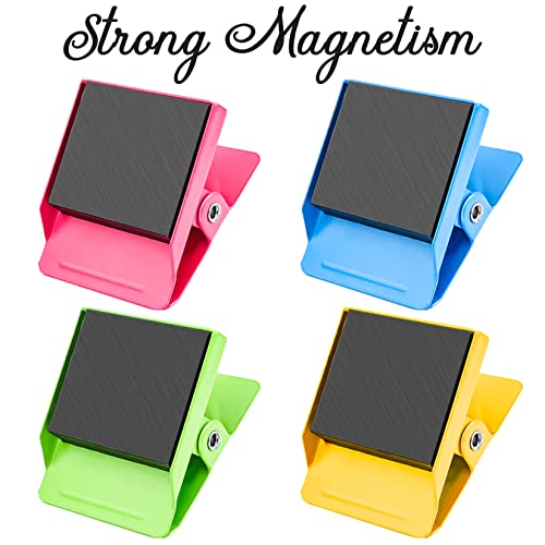Diyself 4Pack Magnetic Clips Refrigerator Whiteboard Wall Fridge Magnetic Memo Note Clips Magnets Metal Clip #TOP3