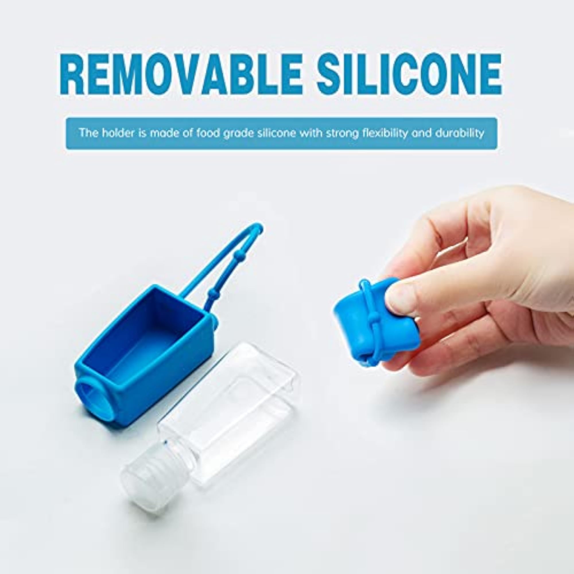 Travel Bottles 5-Pack Squeezable Containers with Keychain