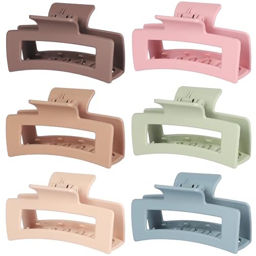 Square Hair Clips 3.5 Inch Medium Claw Clips 6 Pack  - image 1