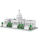 GAOZH Micro Mini Blocchi 3D Il Giocattolo Puzzle 3D Modello della Casa Bianca, Set di Micro Blocchi, Kit di Giocattoli per l'architettura della Casa Bianca