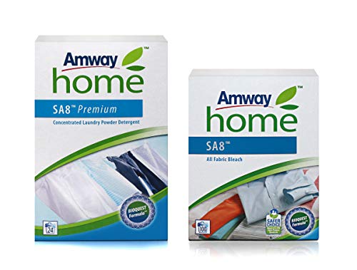 1 x Premium Konzentriertes Vollwaschmittel SA8™ - 1 kg + 1 x Textilbleichmittel - groß SA8™ - All Fabric Bleach - 1 kg - Amway...