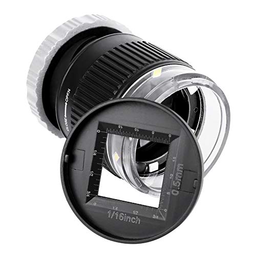 30X Magnifying Glass With 6 Led Light Uv Light Optical Lenses Scale Magnifier Portable Desktop Foldable Stand Loupe Magnifier For Textile Jewelry Tool Coins Currency, Adjustable Focal Length (White) #TOP2