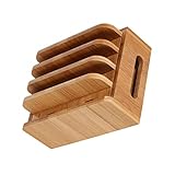 Uonlytech Base De Teléfono Móvil De Madera Soporte para Varios Dispositivos Organizador De para Teléfono y Tableta Gestor De Carga USB