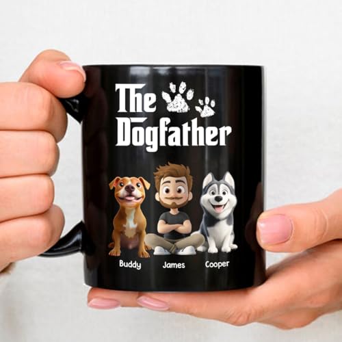 Taza personalizada Wrappiness Dog Dad 11oz cerámica miniatura 3