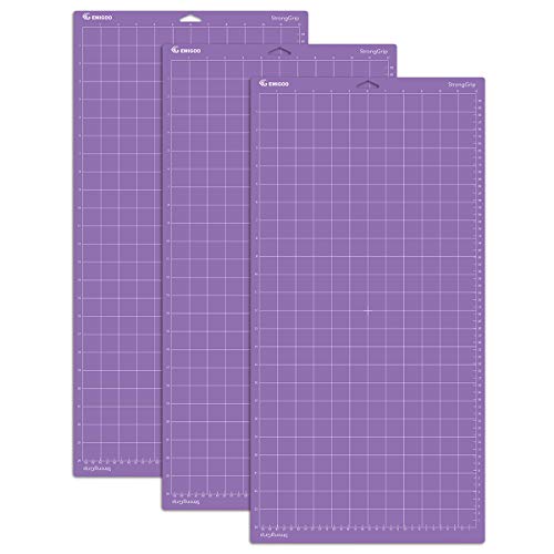 Strong Grip Cutting Mat for Cricut Explore One/Air/Air 2/Maker 3 Packs Cut Mats Replacement Accessories for Cricut, 12 x 24 inch, Purple