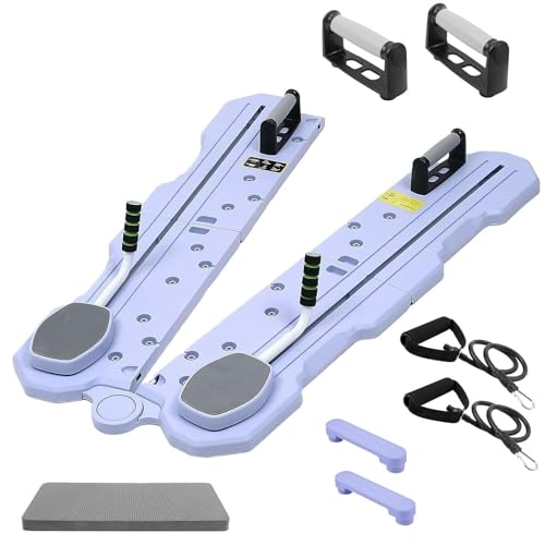 Tabla reformadora de pilates con bandas de resistencia, equipo de entrenamiento plegable 5 en 1 para gimnasio en casa