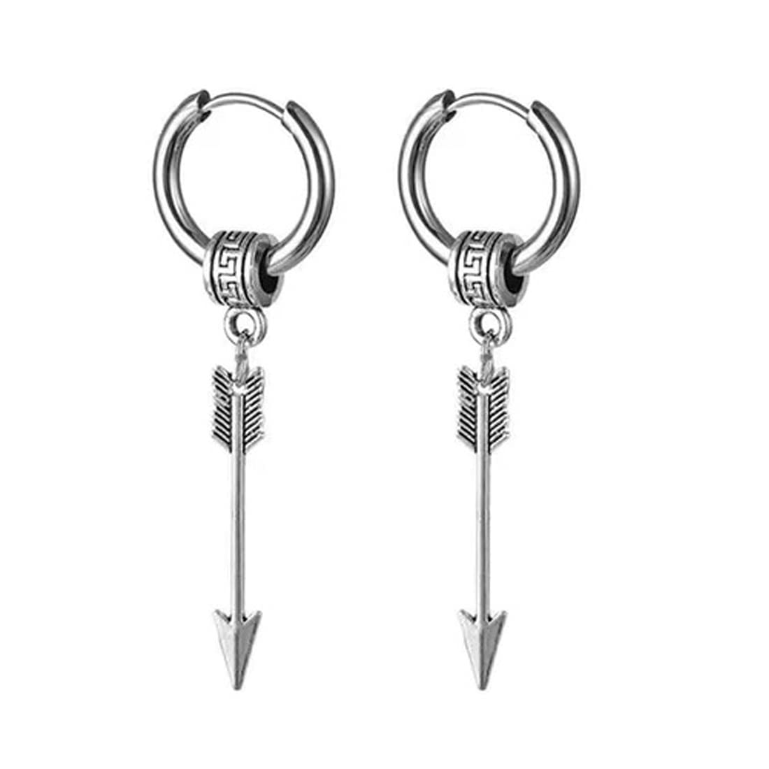 M Men Style Men Fashion Stylish Huggie Ear Studs Punk Titanium Steel Silver Piercing Jewelry Silver Stainless Steel Earrings For Men And Women SEr202246 (B09ZYHLDYB) Amazon Price History, Amazon Price Tracker