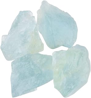 InfinityGemsArt 25 carats Raw Aquamarine, Natural Gemstones, Blue Crystals Rough, Wholesale Lot, Chakra Healing Gemstones, Jewelry Making Supply, Loose Stones, March Birthstone, Sea Stone - Soothing Crystal - Calm Stone
