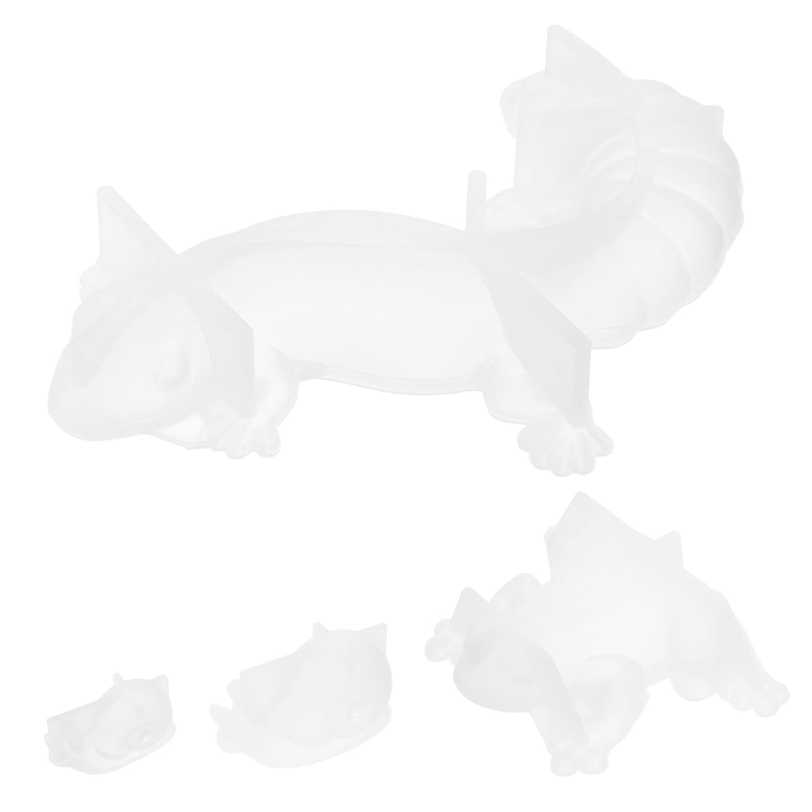 EXCEART 3 Ensembles Moule À Ornements d'animaux Grenouille Sucettes Gélifiées Chaton Mignon Moule À Glace Moules pour Chocolat Moules À À Cire À 4 pièces * 3