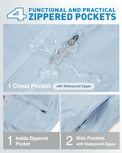 Image of 33,000ft Packable Rain Jacket for Women Waterproof Raincoats with Hood