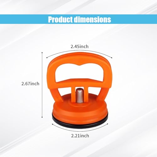 Image of 2PCS Car Dent Puller Kit Handle Lifter, Car Dent Puller Remover Tool, Powerful Suction Cup for Car Dent Repair, Glass and Tiles Lifting, and Objects Moving, Suitable for Most Car Models (Orange)