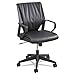Safco Products Priya Leather Mid Back Executive Chair, Black