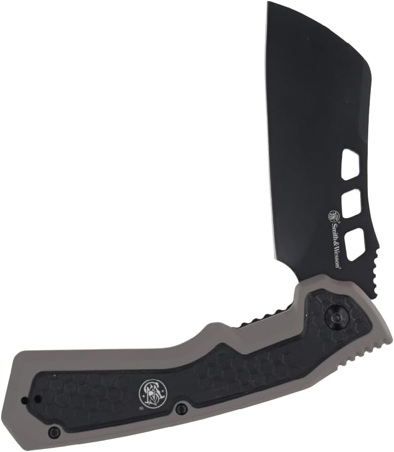 Smith & Wesson Extraction and Evasion Assisted Folding Cleaver with 3.5" 8Cr Stainless Steel Blade