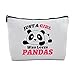 Panda Gifts for Girls Panda Just a Girl Who Loves Pandas Zipper Travel Cosmetic Bag Animal Pandas Lover Gift Funny Birthday Christmas Gifts for Sister