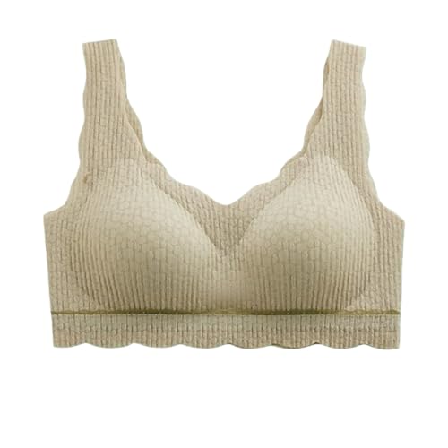 Uwdiohq Sujetador Moldeador para Mujer Interior Cómoda Y Fina Sin Dejar Marcas Mujer, Deportivo Transpirable Cómodo con Escote Tipo Chaleco. Sujetadores Viaje (Yellow, M) Mastectomia Pillow Bra