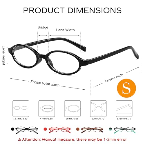 Image of FEISEDY Y2K Retro Oval Blue Light Glasses for Women Fashion Small Face Eyewear Frame 90s Nerd Fake Cosplay Eyeglasses B0258