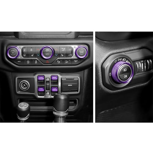 Garniture bouton de fenêtre Jeep Wrangler JL et Gladiator JT - Kit de 8 pièces alu