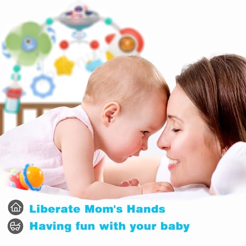 Image of Pau1Hami1ton Baby Stroller Arch Toys, Car Seat Toys,Bouncer Toy Bar /Mobile for Bassinet,Adjustable Baby Hanging Toys Fit for Crib Bed,Stroller.S-19(Spacecraft)