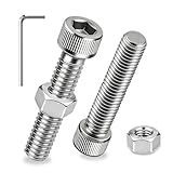 Ezitruz M5 Zylinderschrauben Muttern Set, 30 Stk M5x60 mm Zylinderkopfschrauben Edelstahl A2 V2A Inbus Schrauben DIN 912 Schrauben mit Innensechskant Sechskantschrauben für Möbel Reparatur