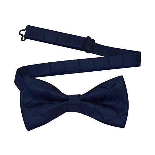 Image of GUSLESON Adjustable Plaid Floral 6 Clips Y Shape Suspenders Pre-tied Bow Tie and Pocket Square Set with Gift Box