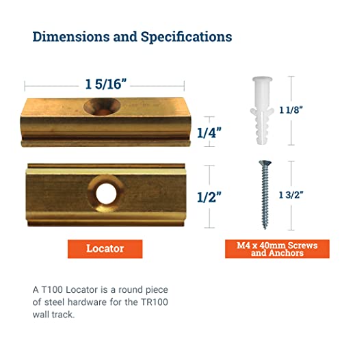Image of TR100 Wall Track Connector - Connection Hardware for TR100 Wall Track Picture Hanging System - 1 Pack