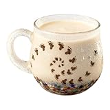 Spizummp Wellen-Glasbecher, mundgeblasenes Trinkgeschirr, Küstenfrühstückstasse, für heißen Kaffee, Saft, Milch, Getränke, Wohnzimmer, Büro, Restaurant, Küche, Hotel, Lehrer, Studenten, Sammler