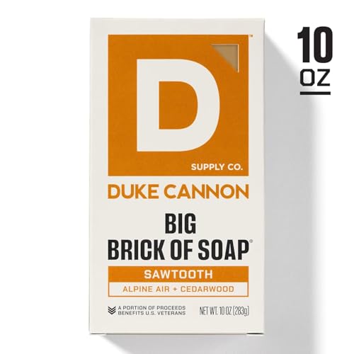 Image of Duke Cannon Supply Co. Extra Large Bar Soap Bundle - Men's Natural Bar Soap with Masculine Scents - American-made soap - All Skin Types -Big Brick of Soap - Sawtooth,10 oz (Pack of 2)
